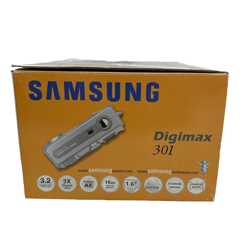 Samsung Digimax 301‎ Digital Camera 3.2 Megapixel 3X Zoom - Tested Works - MINT